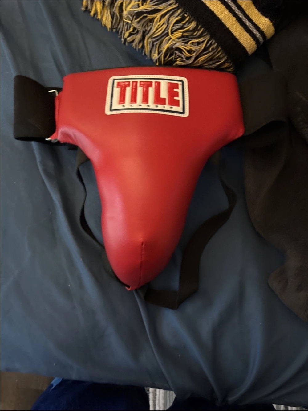 TITLE Red Groin Protector Athletic Guard